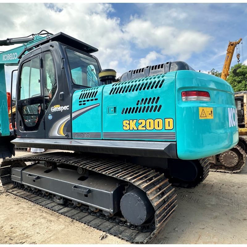 99% new hydraulic digger 20ton Kobelco sk200 210 construction machinery used excavator excav Crawler with epa euro 4