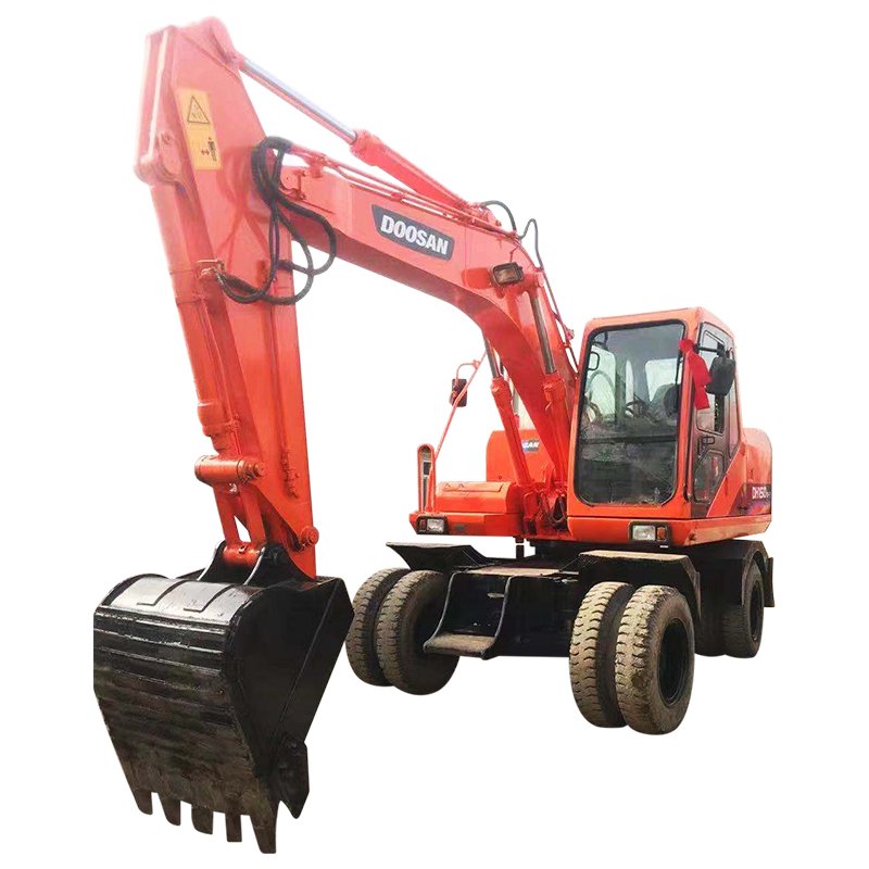 Used medium size 15 ton excavator 4 wheels hydraulic Doosan wheeled excavator DX150W