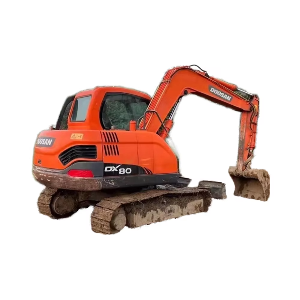 Doosan Dx80 Used 8 Ton Excavator Model 80 Mini Project Duty Machinery for Construction Projects