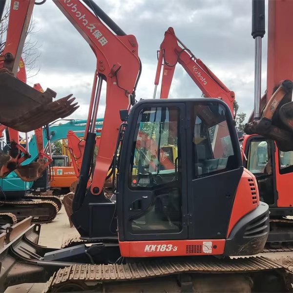 Second-hand kubota kx183 kx161 kx163 excavadora hydraulic crawler 6tons mini used kubota excavators KX155 KX183 185 5TON 8TON