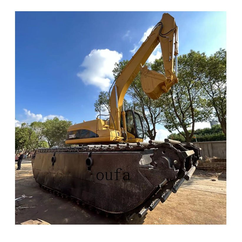Long Arm Reach Used Cat 320cl Hydraulic Excavator Floating Excavator Amphibious Excavator For Sale