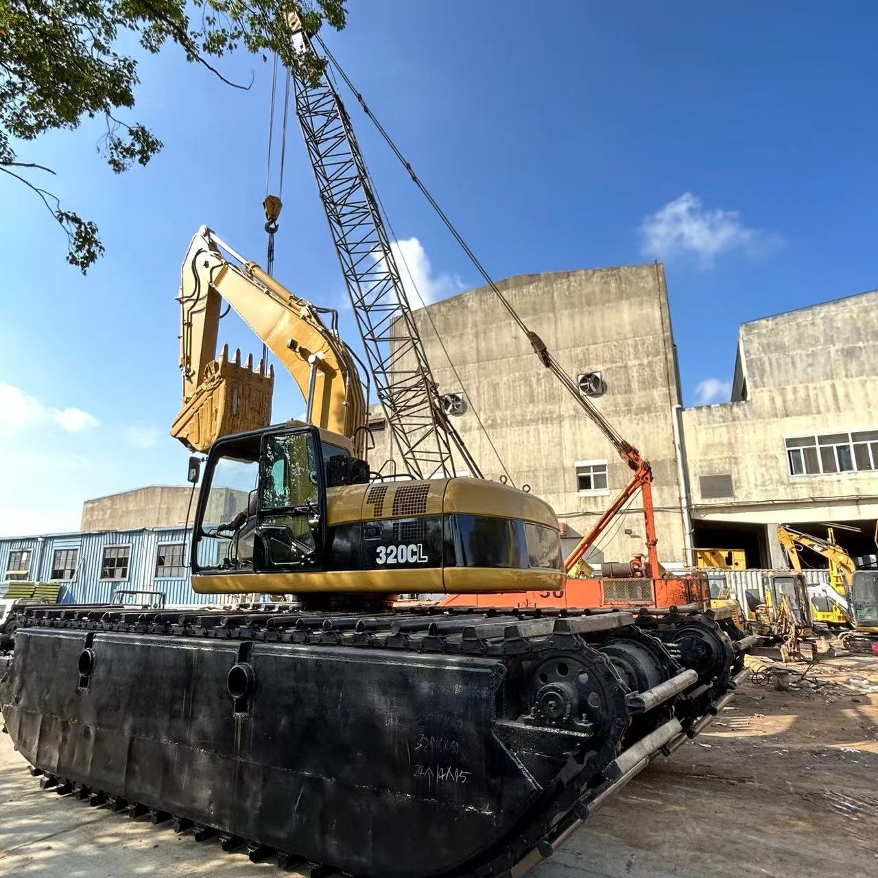 Long Arm Reach Used Cat 320cl Hydraulic Excavator Floating Excavator Amphibious Excavator For Sale