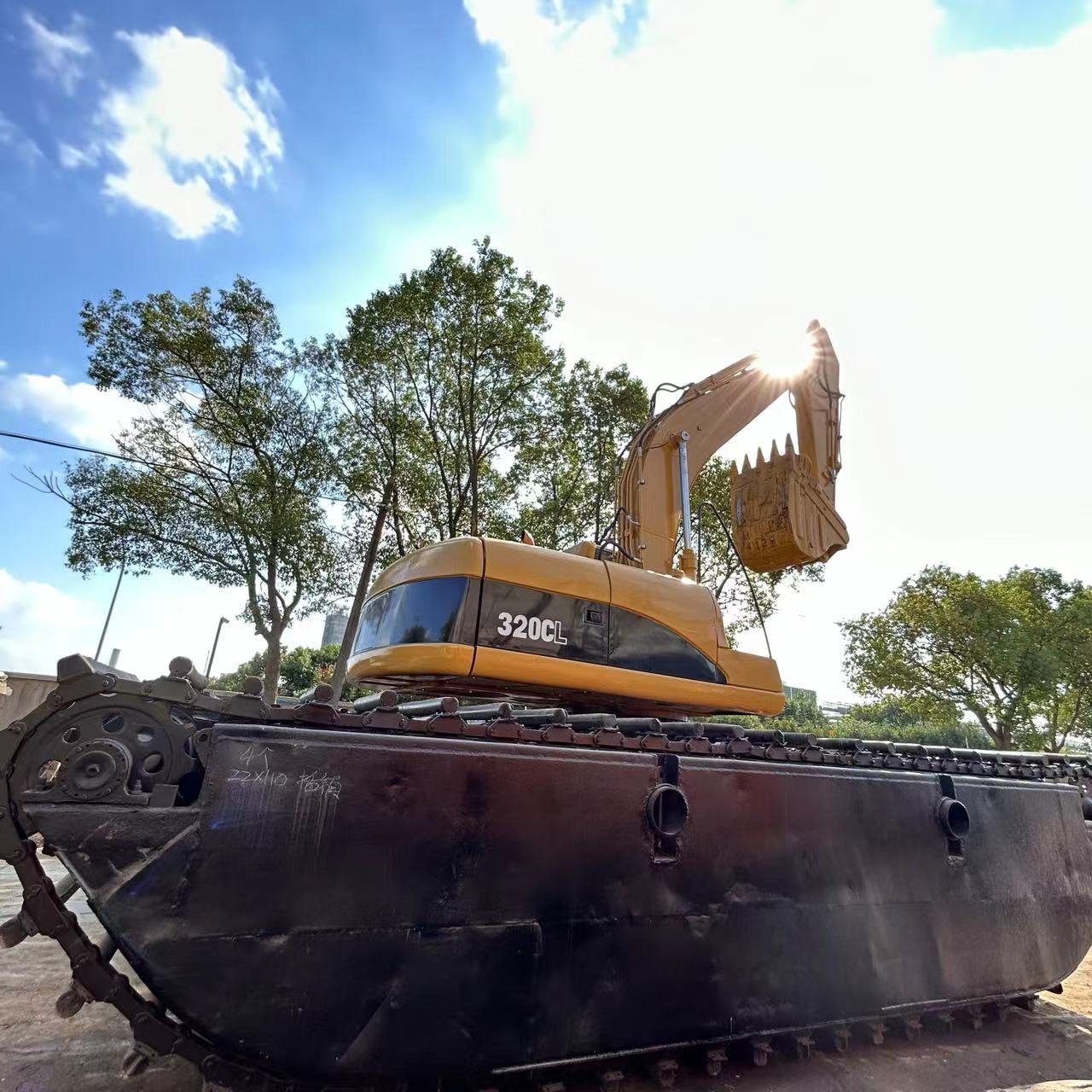 Long Arm Reach Used Cat 320cl Hydraulic Excavator Floating Excavator Amphibious Excavator For Sale