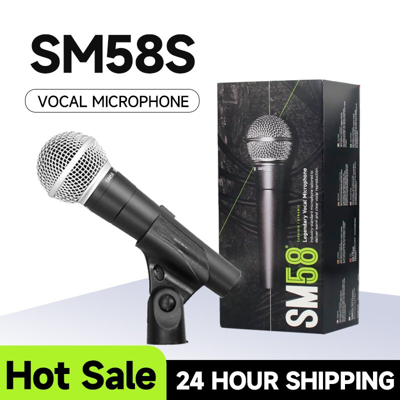 SM58S Karaoke Wired Microfone Cardioid Vocal Mic Dynamic Microphone Guangdong Singing Machine Microphone Smm107 Microfono Sm 58