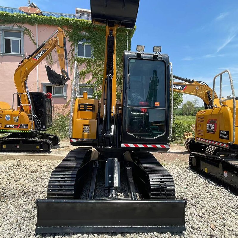 Second-hand Sany mini machinery hydraulic crawler excavadora backhoe 7ton used digger sany75second-hand machinery Farm excavator