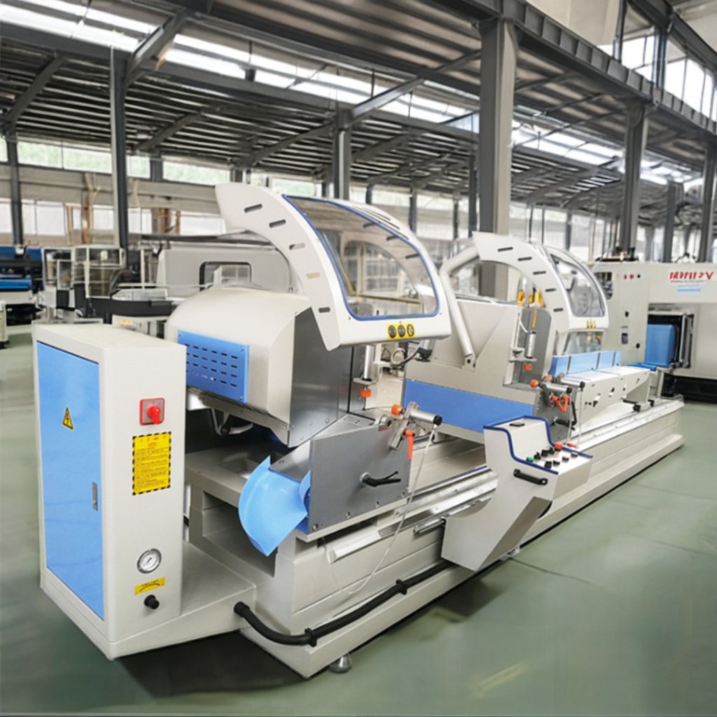 Double head cutting saw/Aluminium Doors Window Manufacturing Machine/Doors And Windows Machinery