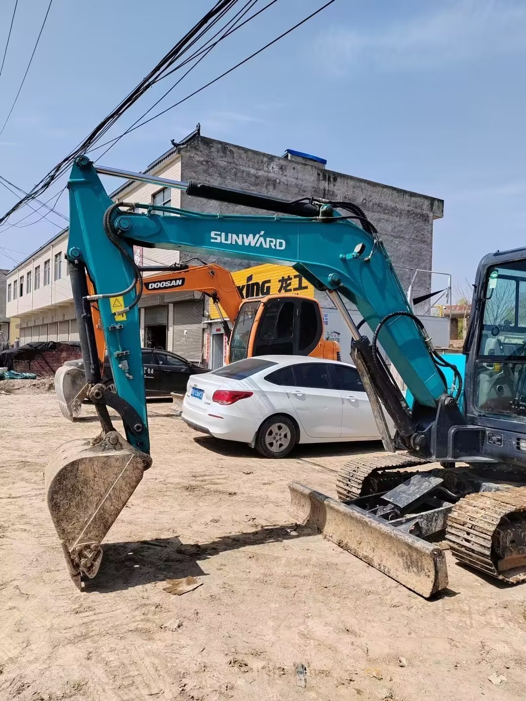 5 Ton 6Ton Smaller Digger of SunWard SWE60E Mini Crawler Excavators Machine Prices for sale