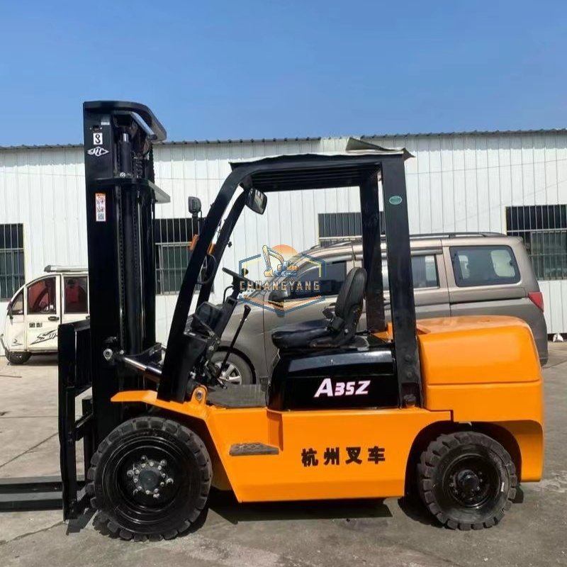 Used Hangzhou A35Z A30 Diesel Powered Forklift Manual Operation Secondhand with Core Components-Pump Gearbox ChinaDubai Sale