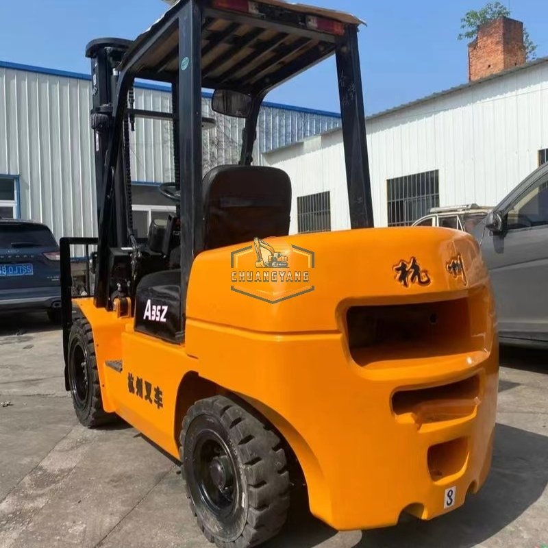 Used Hangzhou A35Z A30 Diesel Powered Forklift Manual Operation Secondhand with Core Components-Pump Gearbox ChinaDubai Sale