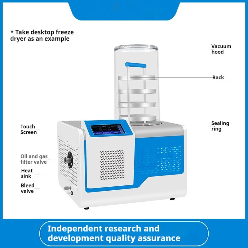 WEIAI small desktop touch screen remote control freeze dry industrial lyophilizer mushroom Vacuum freeze dryer machine for food