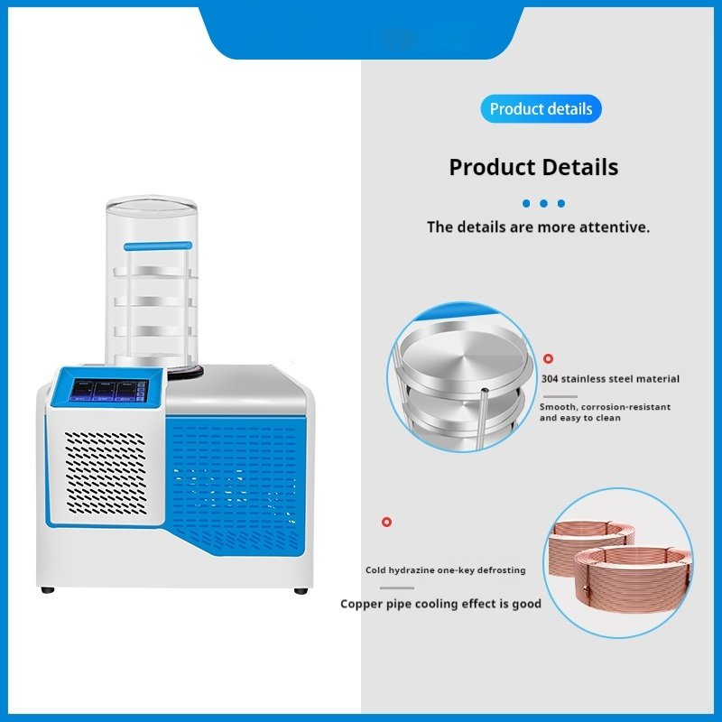 WEIAI small desktop touch screen remote control freeze dry industrial lyophilizer mushroom Vacuum freeze dryer machine for food