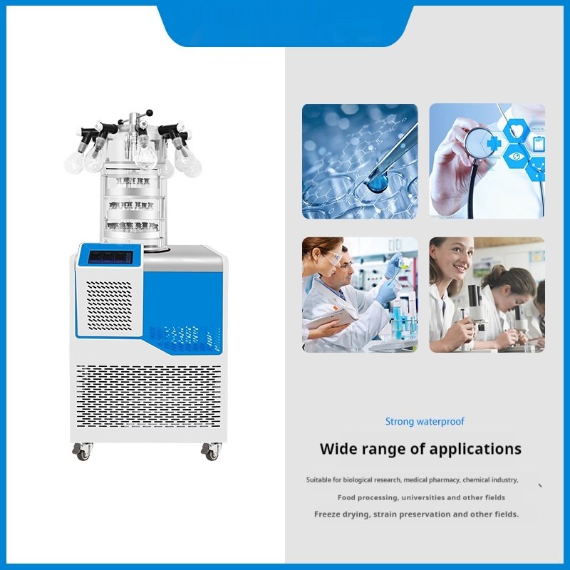 WEIAI small desktop touch screen remote control freeze dry industrial lyophilizer mushroom Vacuum freeze dryer machine for food