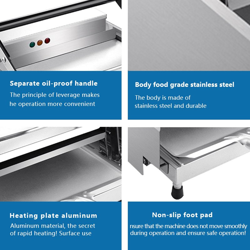 Stainless Steel Burger Bun Toaster Hot Sale Electric Double Layer Hamburger Heating Machine