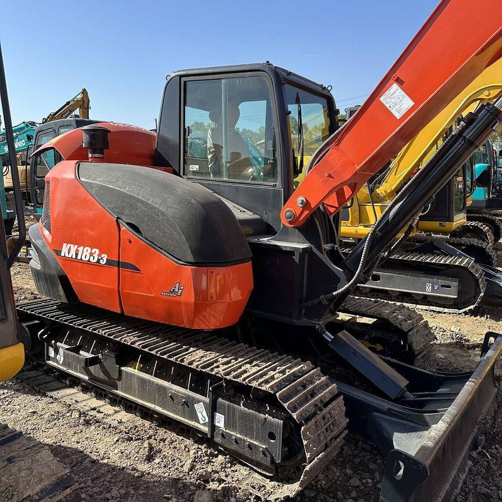 Cheap price 8 tons mini Kubota KX183 KX183-3 hydraulic used excavator construction machinery with free installation
