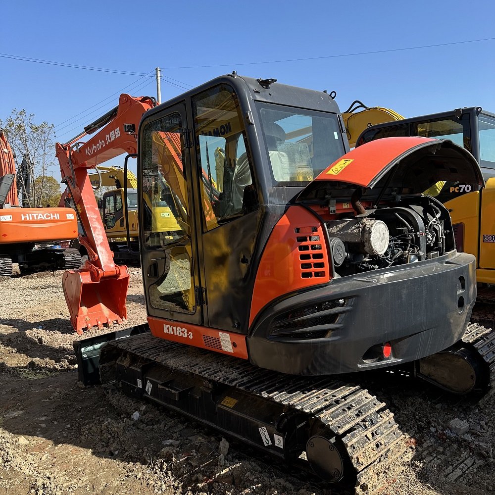 Cheap price 8 tons mini Kubota KX183 KX183-3 hydraulic used excavator construction machinery with free installation