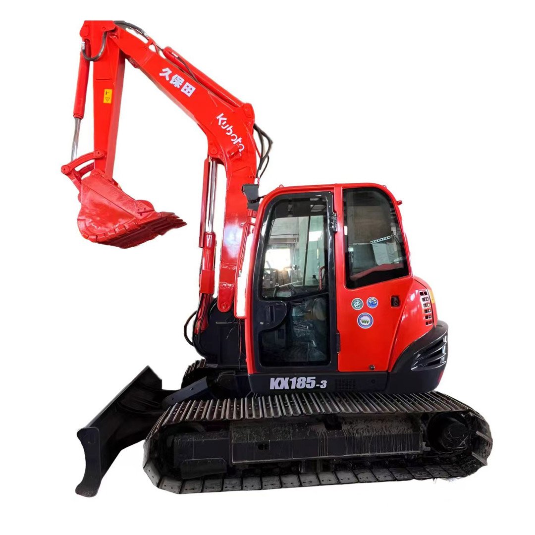 Japan Original KUBOTA KX185 used small 8.5 ton excavator KX185-3 / secondhand KX185 digger machine with air condition