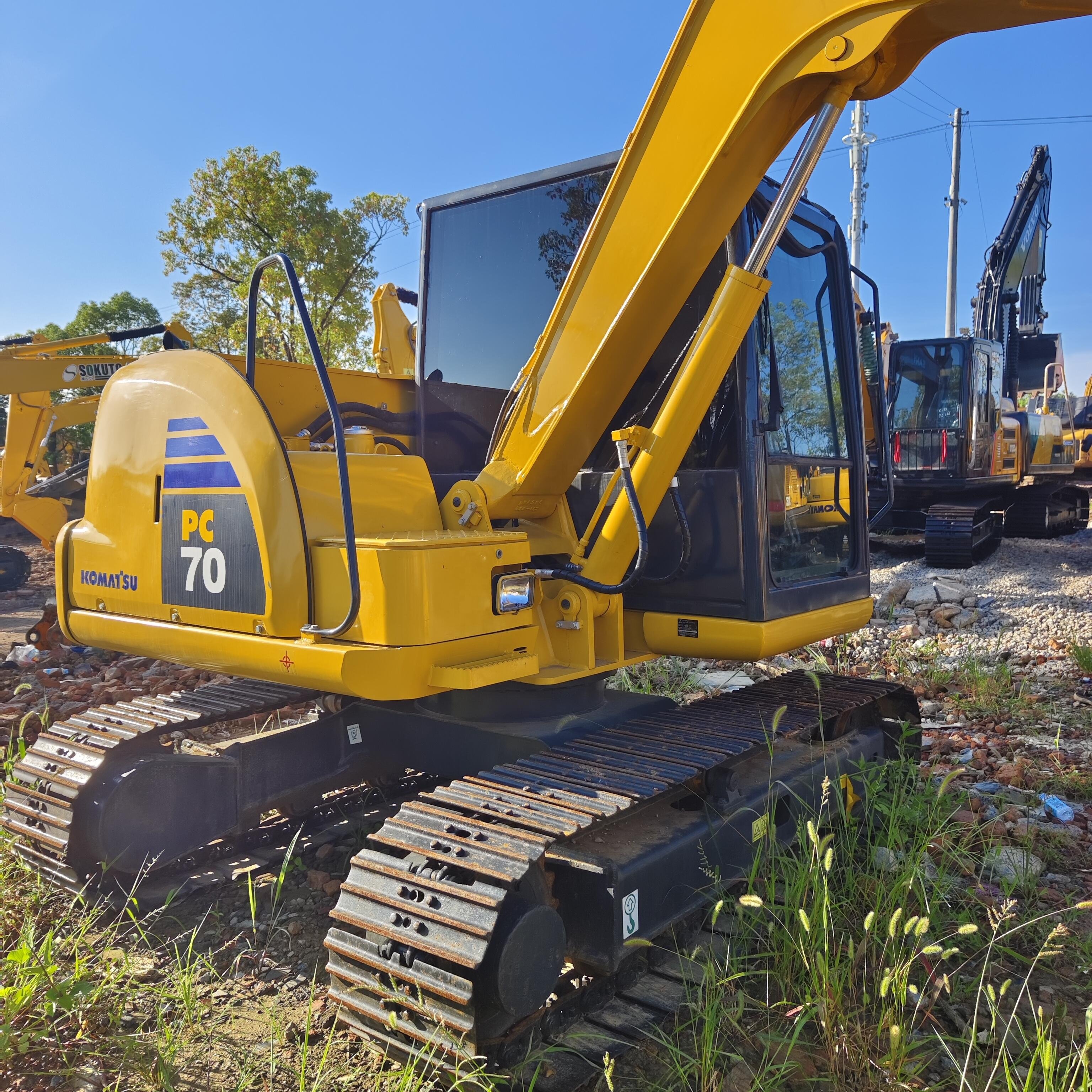Used Komatsu brand PC70 PC70-7 PC70-8 7 ton excavator for sale second hand crawler digger excavating machine used