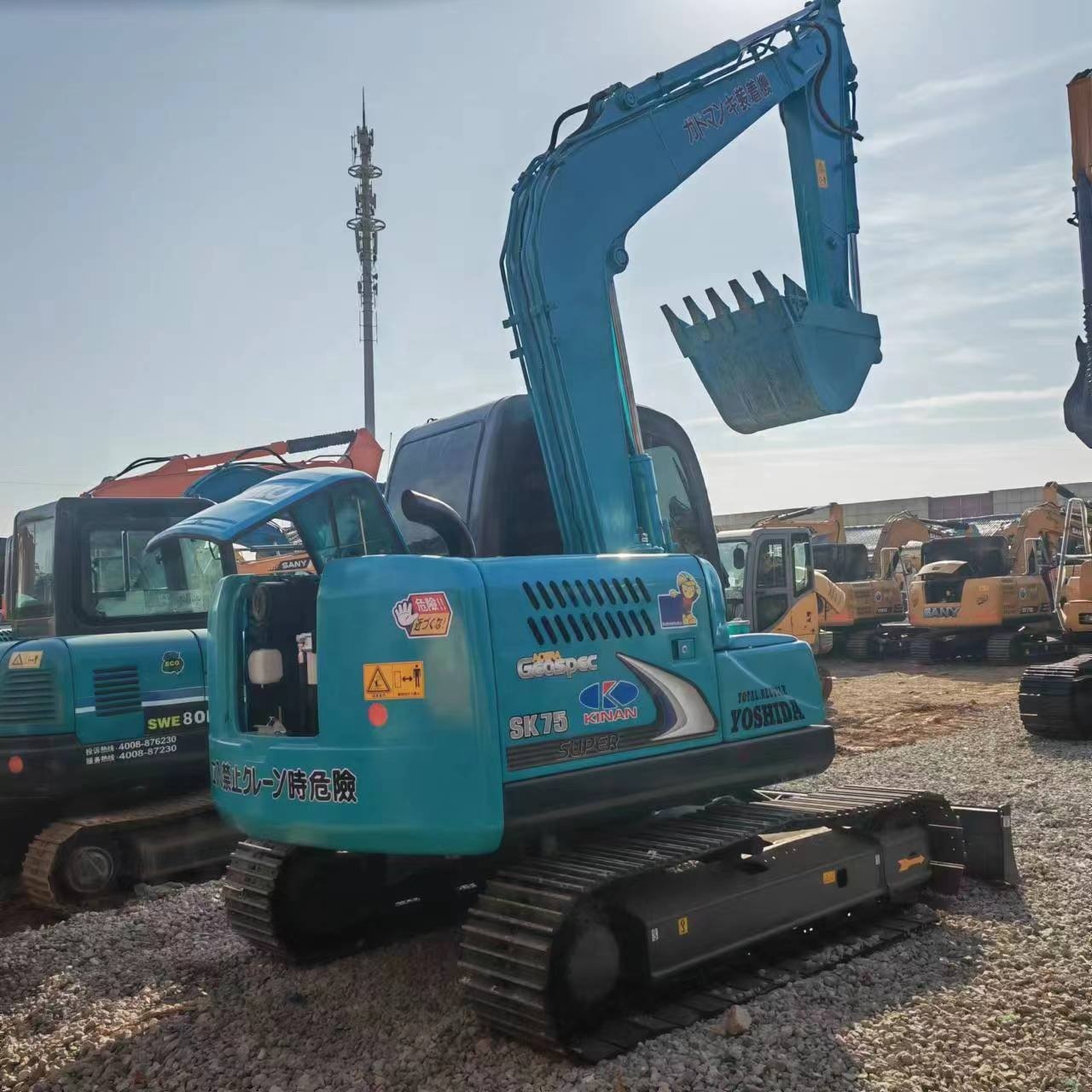 Hot Sale Mini 7 Ton Kobelco SK75 Used Excavator Engineering Construction Machinery Second Hand Digger