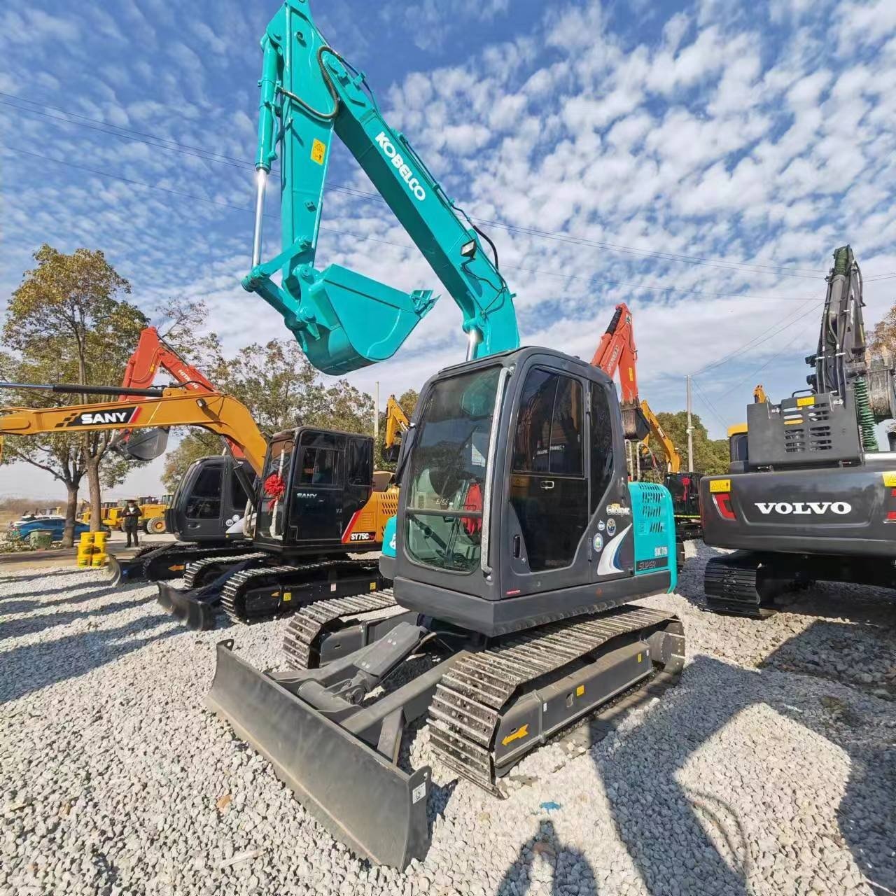 Hot Sale Mini 7 Ton Kobelco SK75 Used Excavator Engineering Construction Machinery Second Hand Digger