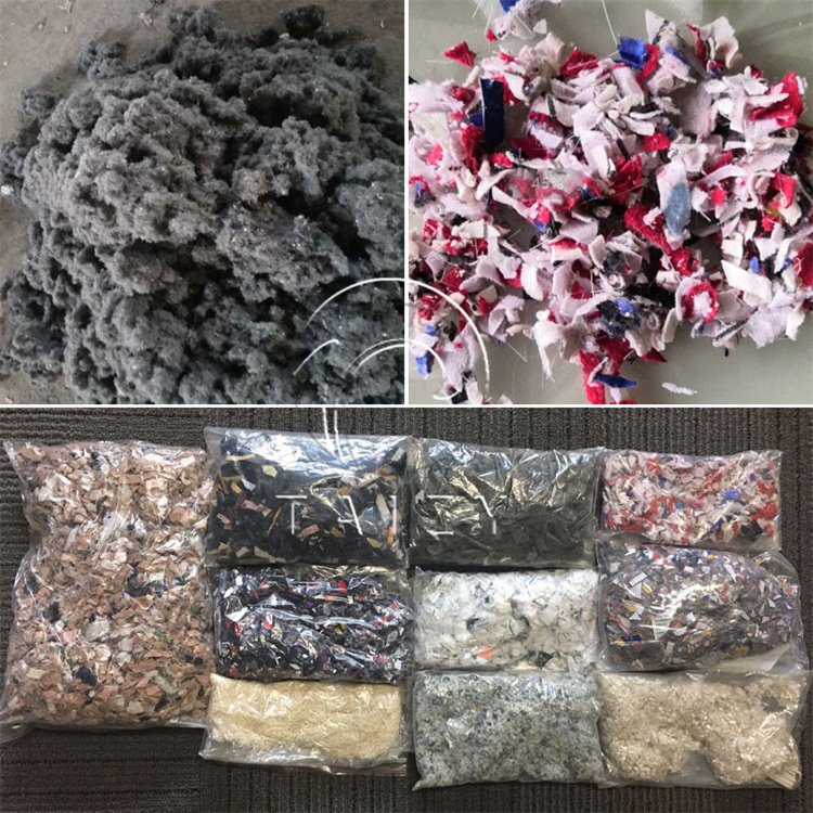 Industrial recycled waste cloth fiber crusher textile products shredder fiber cutting machine