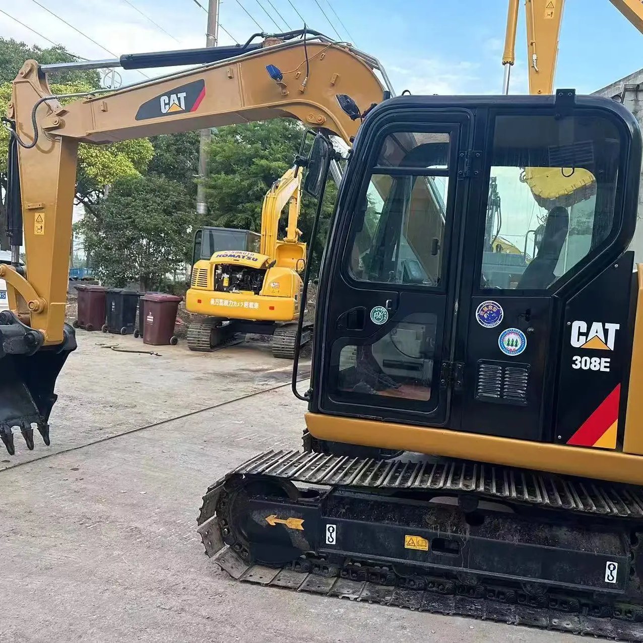 Japangood condition 8 ton seconhand mini excavator caterpillar 308e digger cralwer machine for sale used excavators cat 308e