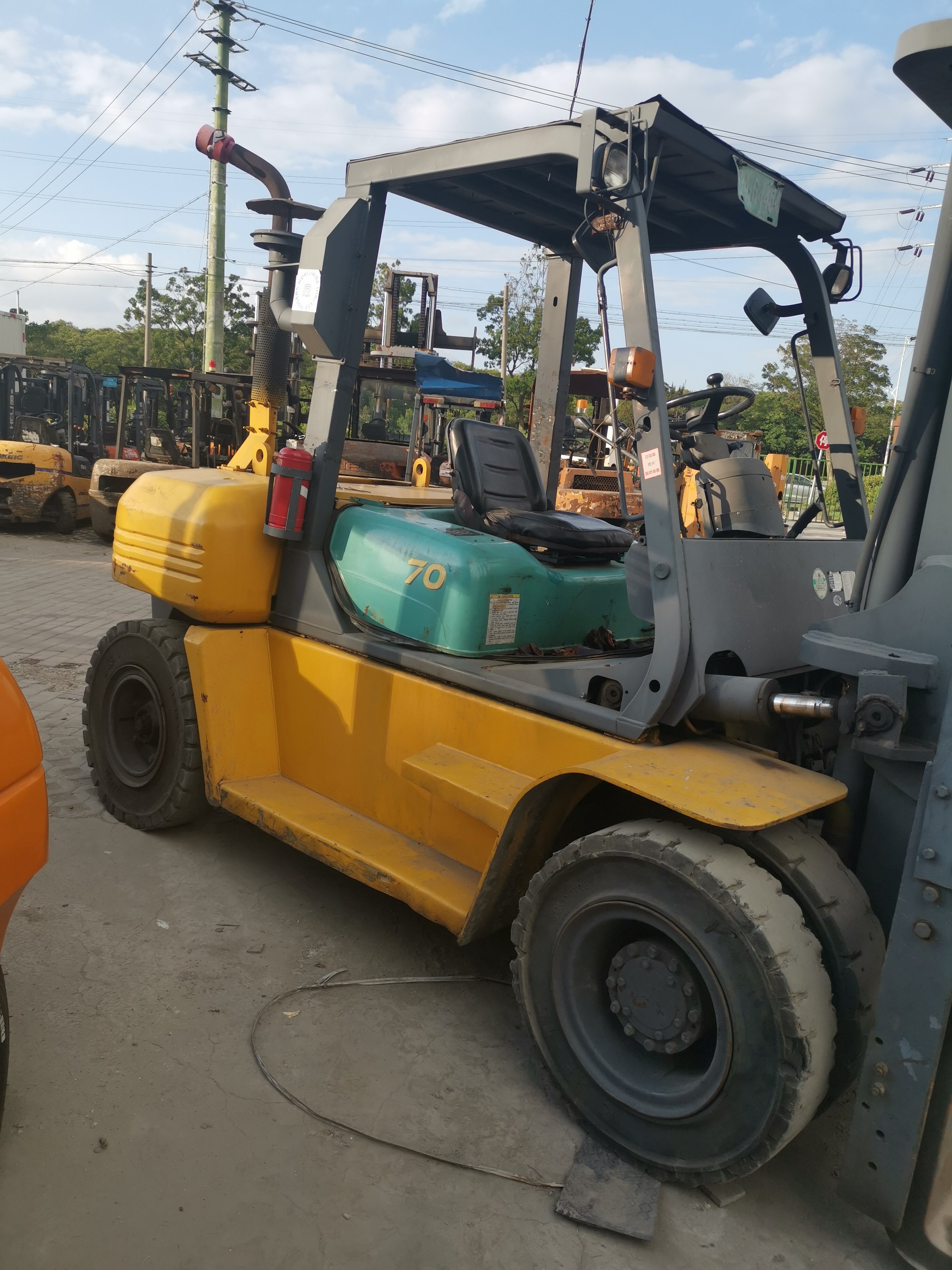 reasonable price Japan 90% new Hydraulic komatsu 7 ton fd70 second-hand used diesel forklift FD 70