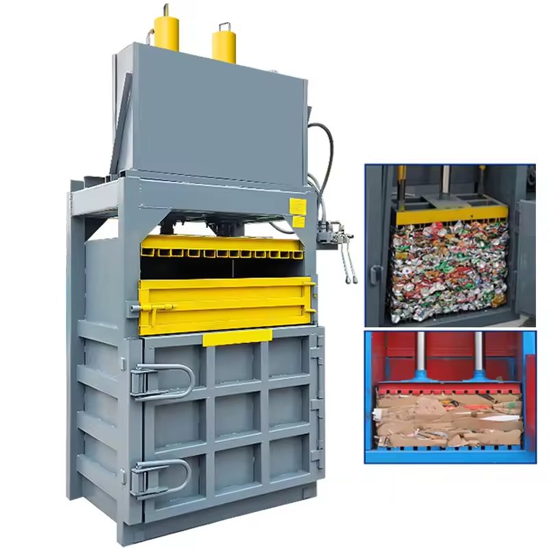 Plastic Box Packaging Cardboard Compactor Prices Baling Machine Waster Cartons Bottle Press Vertical Hydraulic Baler Machine