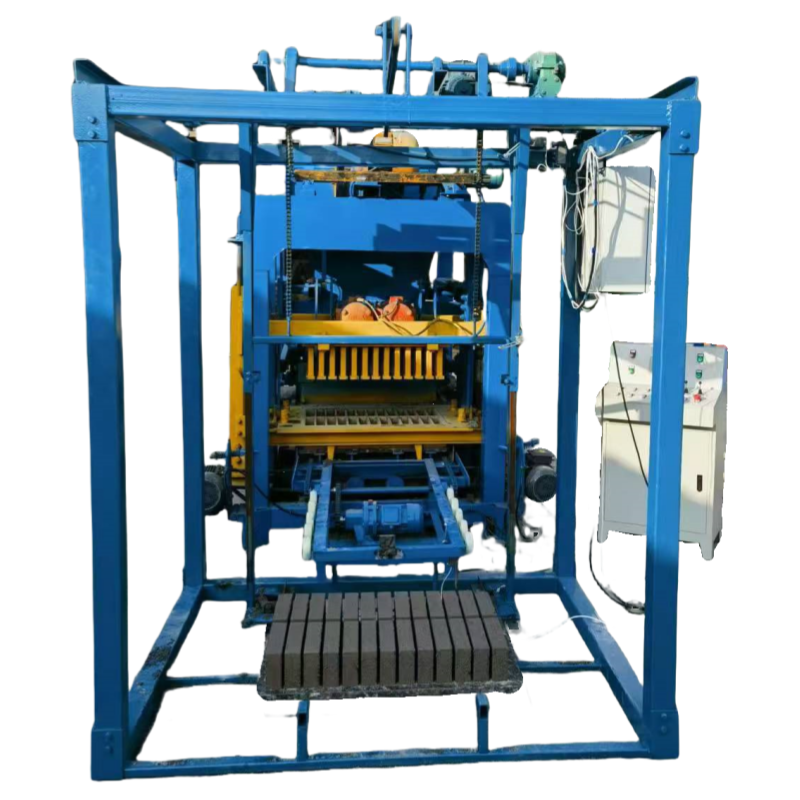 KM4-25 Automatic Concrete Moulding Machine PLC Intelligent Control Box Produces 26 Standard Bricks Concrete Block Machine