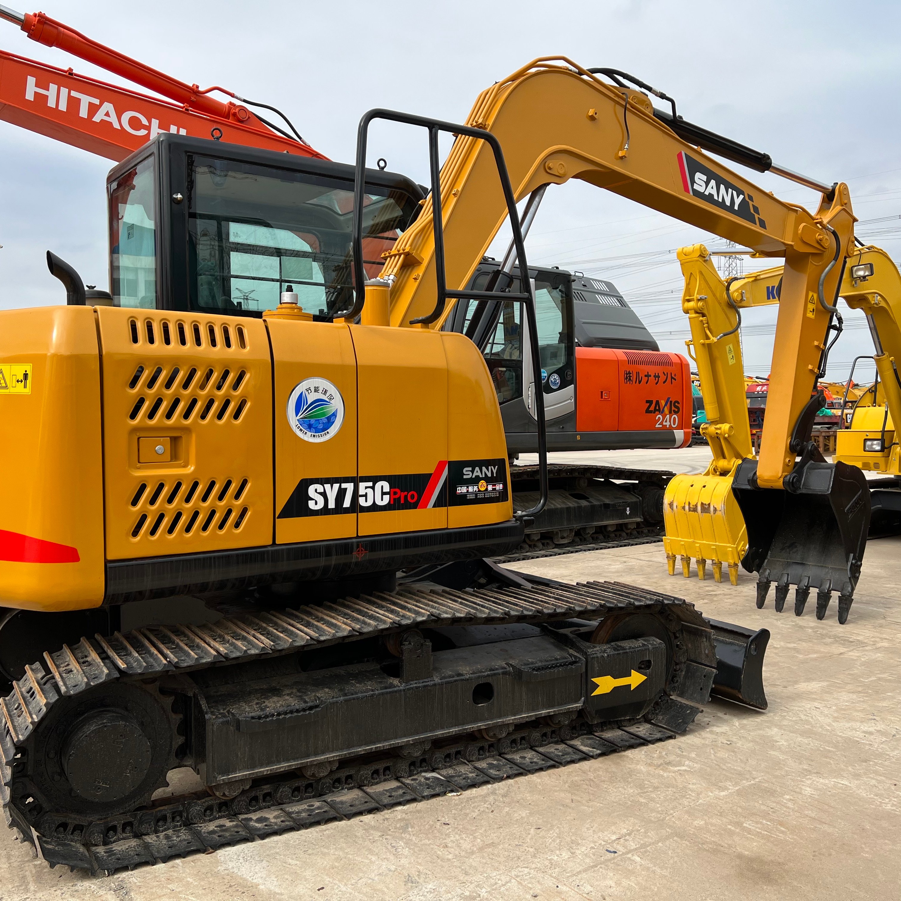 Used second hand excavator earth-moving machinery Sany SY75C of sale