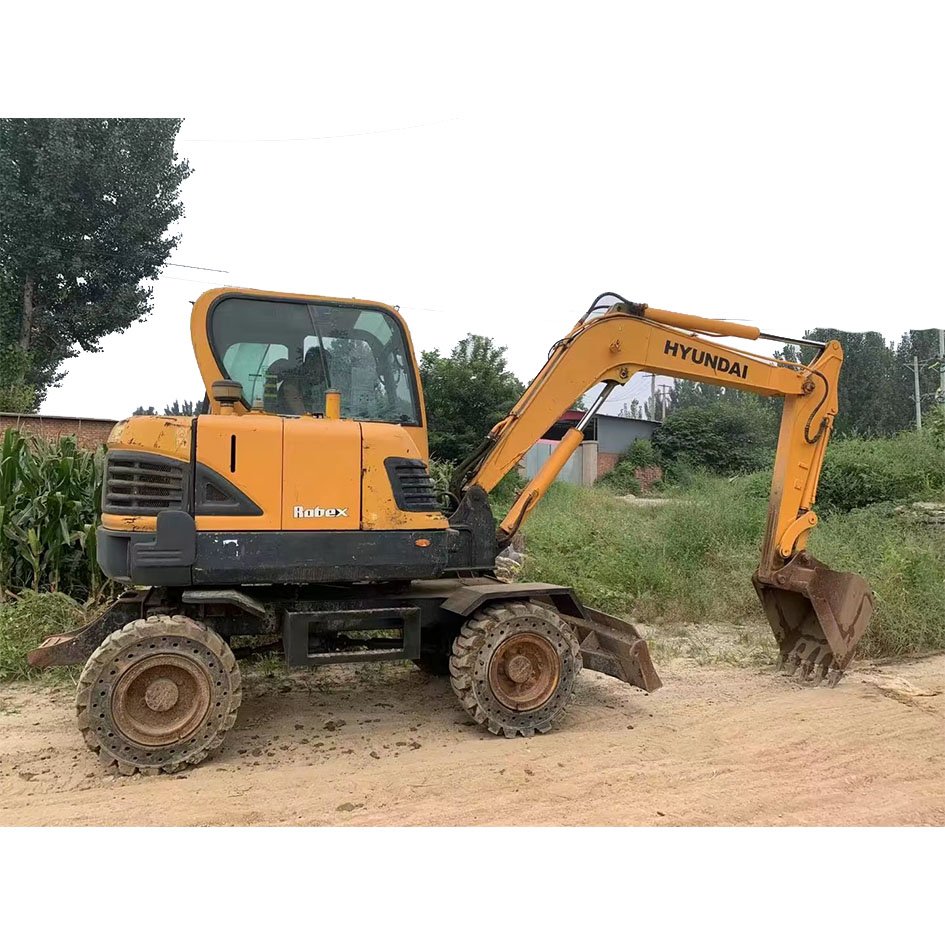 Second Hand Hyundai 60w-9 Mini Wheel Excavator 6 Ton Used Digger Machinery on Sale