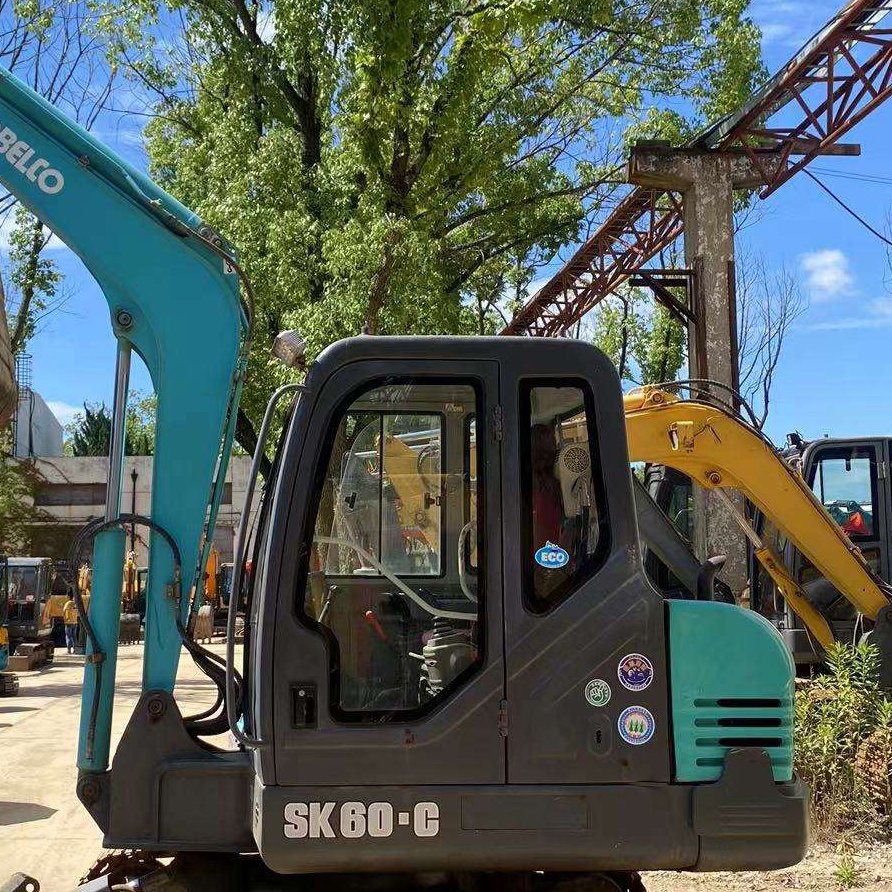 Kobelco SK60 SK75 Mini Excavator Machine Long-Lifetime 5-6ton Earth Moving Digger Capabilities Used Construction Machinery