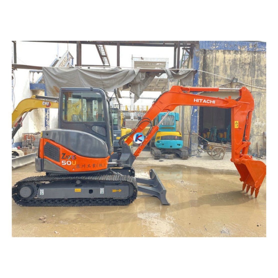 Japan hitachi zx50u in stock 99% new hydraulic digger machinery used hitachi zx50u excavator Shanghai China