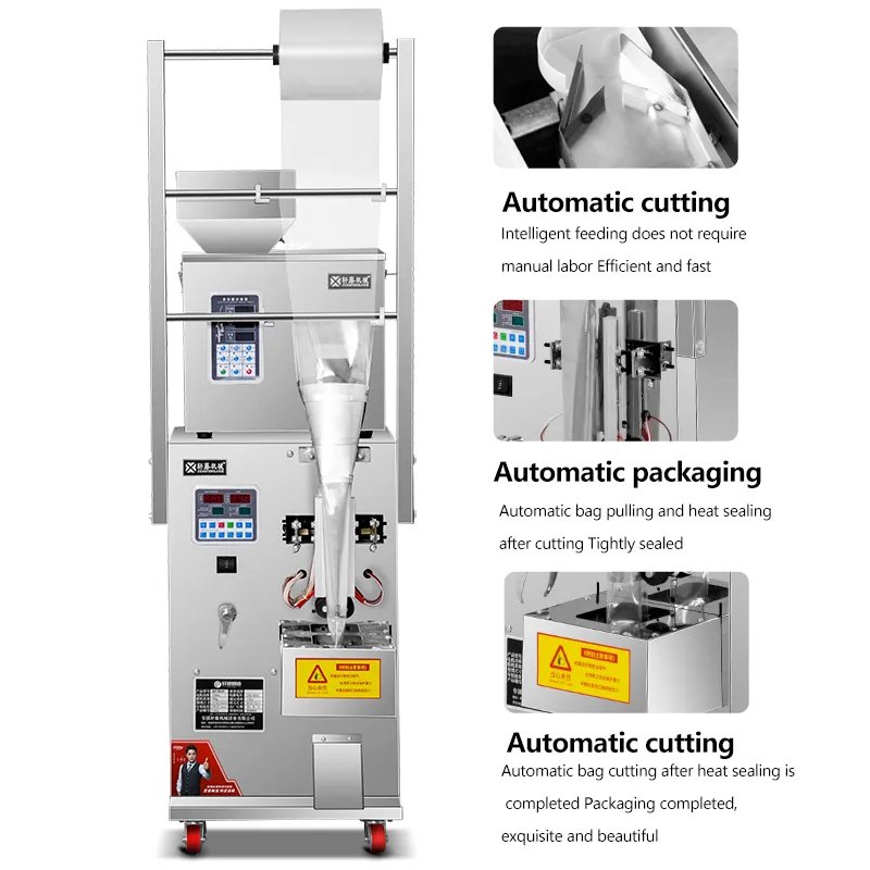 Used Pneumatic Food Bagging Machine for Popcorn Potato Chips Other Puffed Foods for Cases Bottles Cans Coating Application