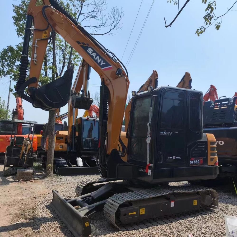 Used Excavator Earth-moving Machinery SY55C Excavators Second Hand Construction Machinery Sany 55Small 6 Tons Used Excavator