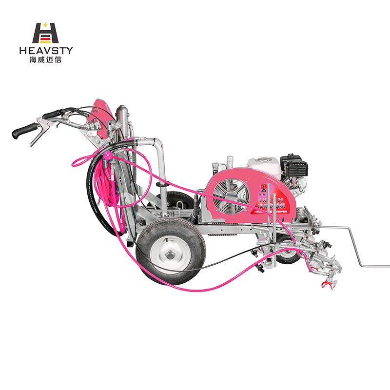 HW-9L pavement marking and maintenance contractors Hand Push Cold spray road marking street paint machine