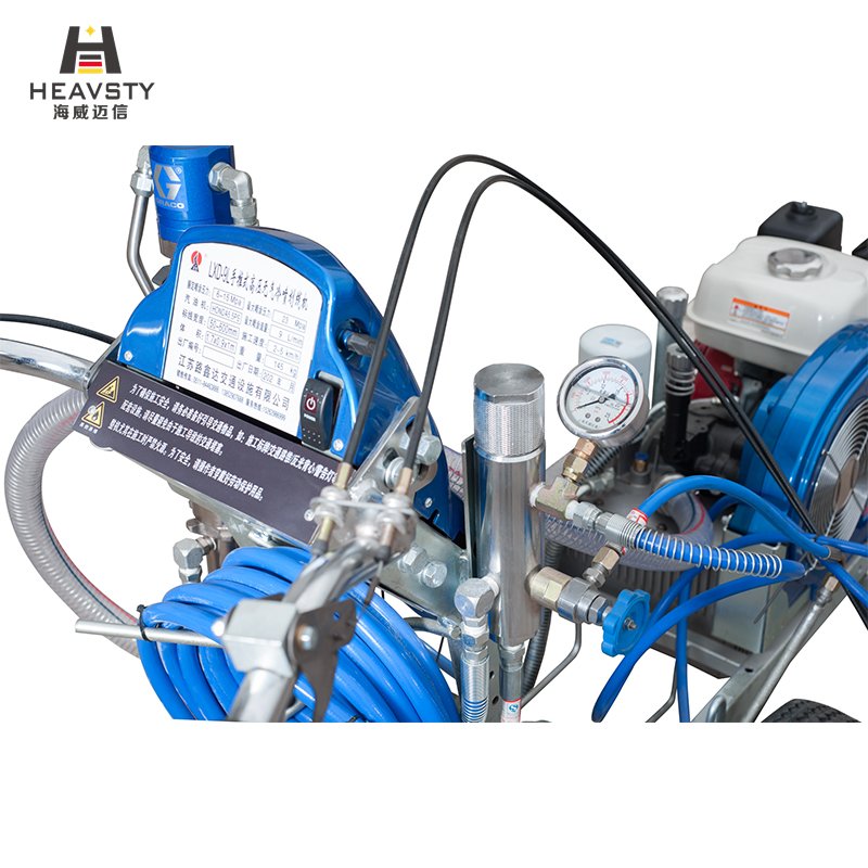 HW-9L pavement marking and maintenance contractors Hand Push Cold spray road marking street paint machine