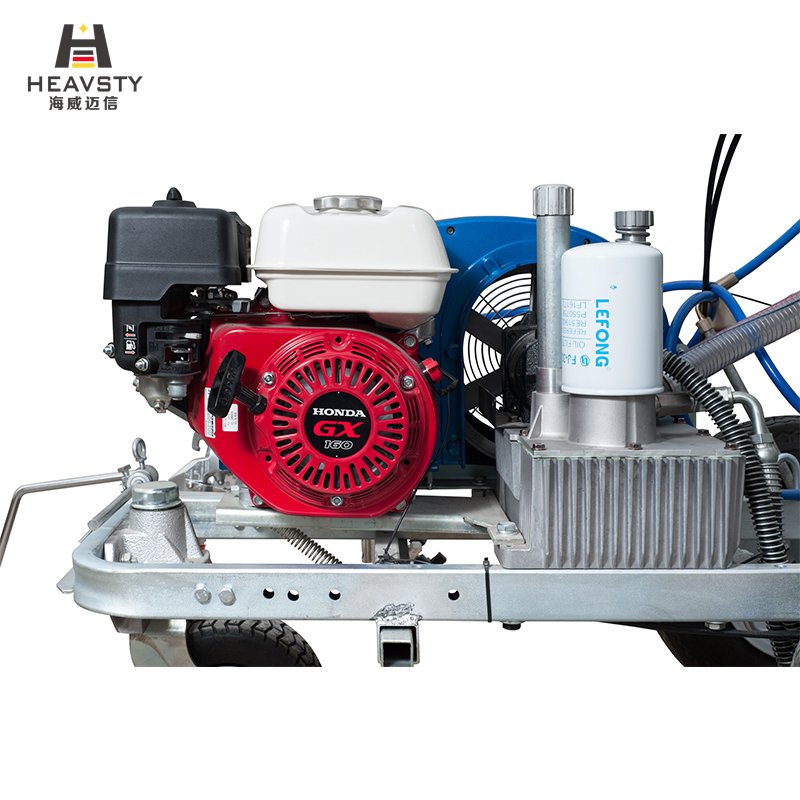 HW-9L pavement marking and maintenance contractors Hand Push Cold spray road marking street paint machine
