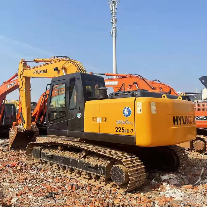 Excellent Used Hyundai 215LC-7 Excavator on Sale Factory Price CUMMINS Engine Motor Pump-Core Components Included