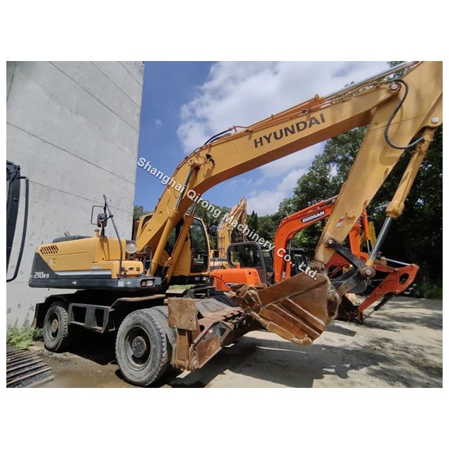 Korea Used Heavy Machinery - Hyundai 210W-9 Wheel Excavator with Tires for Sale