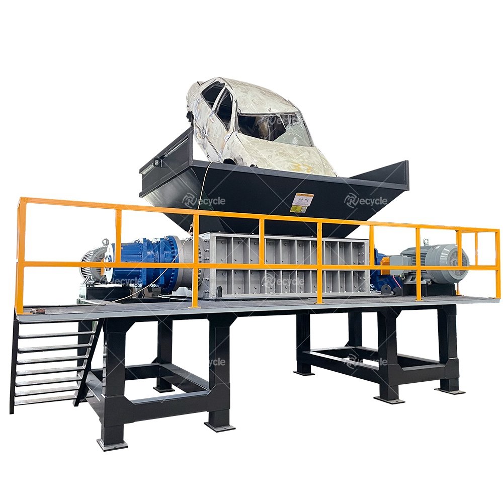 Double Shaft Scrap Engine Metal Crusher Used Car Shell Shredding Machine Waste Metal Shredder For Sale