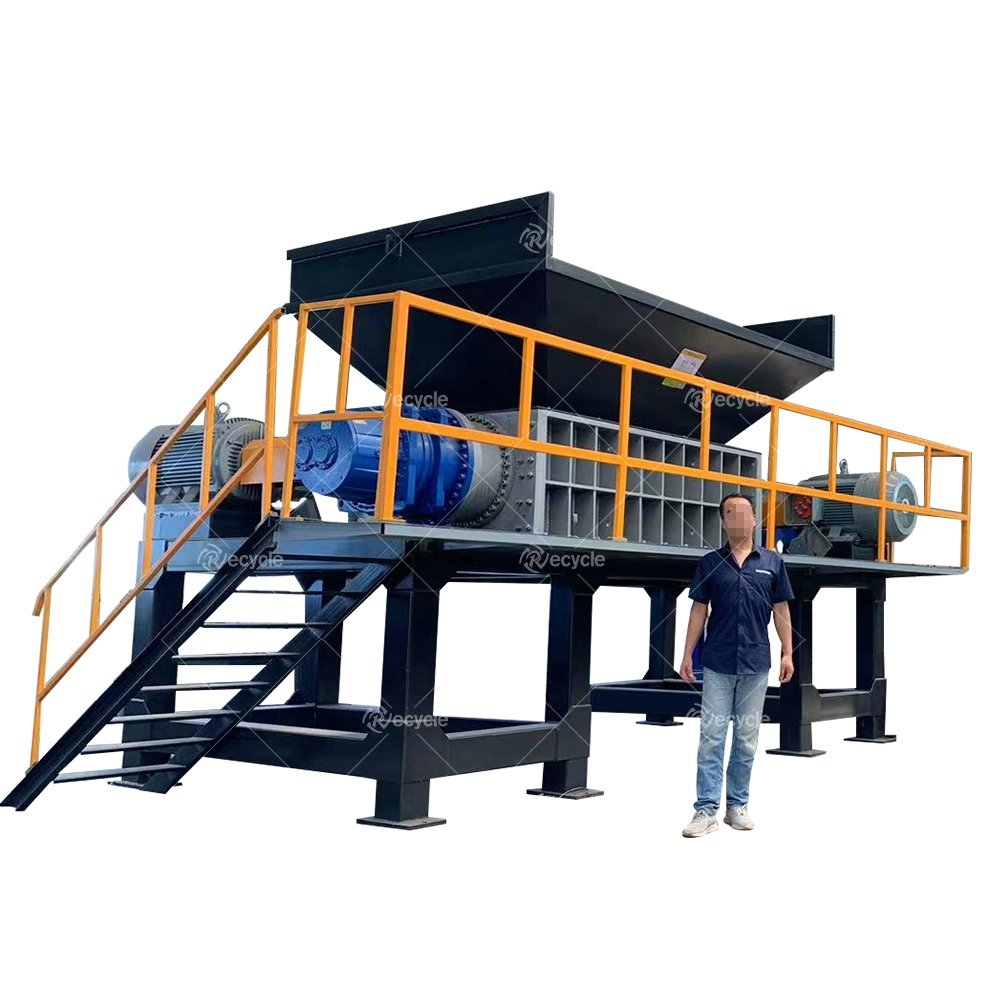 Double Shaft Scrap Engine Metal Crusher Used Car Shell Shredding Machine Waste Metal Shredder For Sale