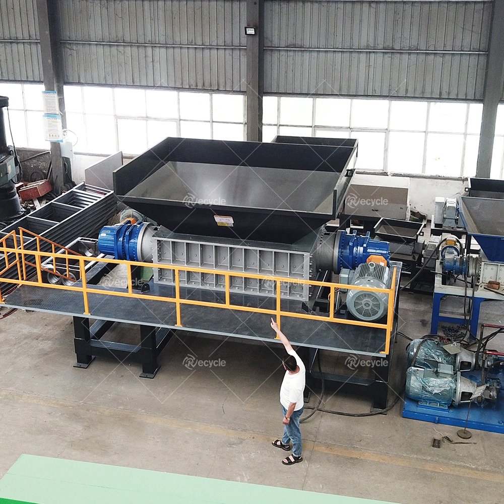 Double Shaft Scrap Engine Metal Crusher Used Car Shell Shredding Machine Waste Metal Shredder For Sale