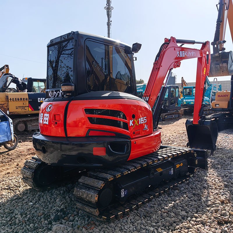 Japan mini used Kubota KX165 excavator second hand Kubota 165 small tracked crawler excavator earth moving digger excavadora