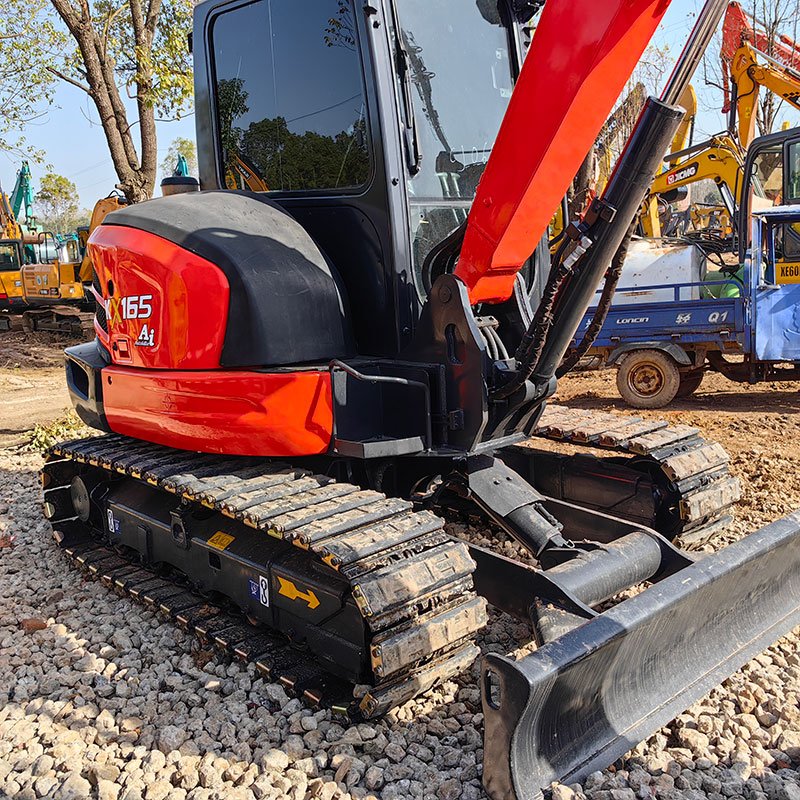 Japan mini used Kubota KX165 excavator second hand Kubota 165 small tracked crawler excavator earth moving digger excavadora