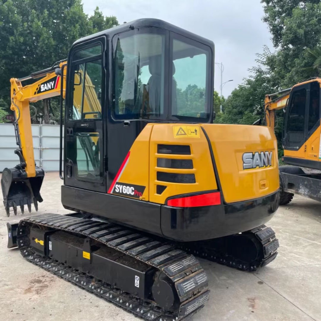 Used Sany SY60C Excavator for Mining Machinery Road Construction with Less Working Hours and 6ton Operating Weight