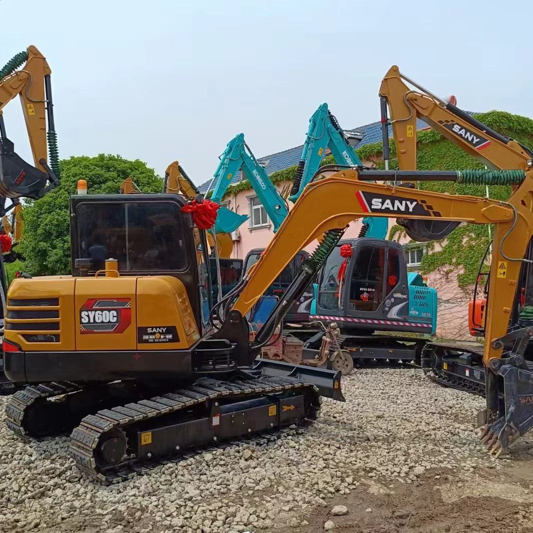 Used Sany SY60C Excavator for Mining Machinery Road Construction with Less Working Hours and 6ton Operating Weight