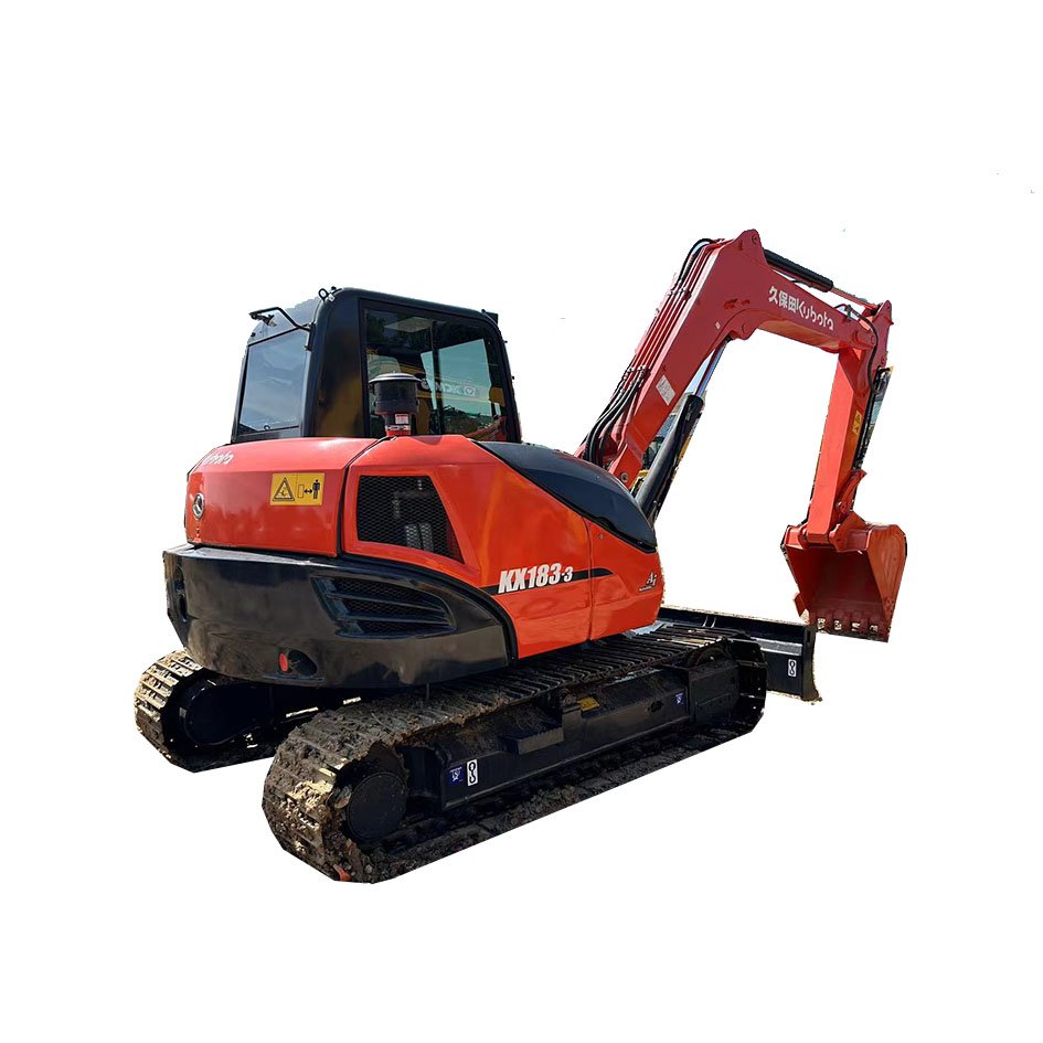Japan Almost new KUBOTA used small 8 ton excavator KX183 secondhand KX185 digger machine with air condition cab kx183 for sale