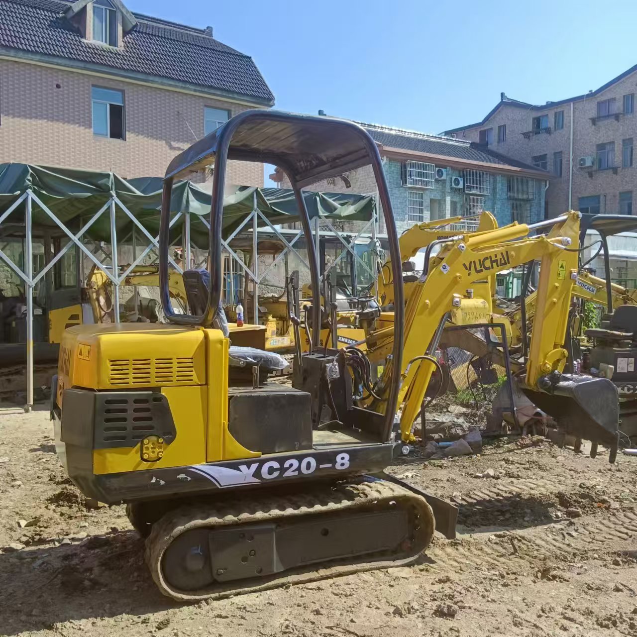 Used 2ton YC20 Mini Crawler Excavator 1~1000h Efficiency digger machinery cheap sale