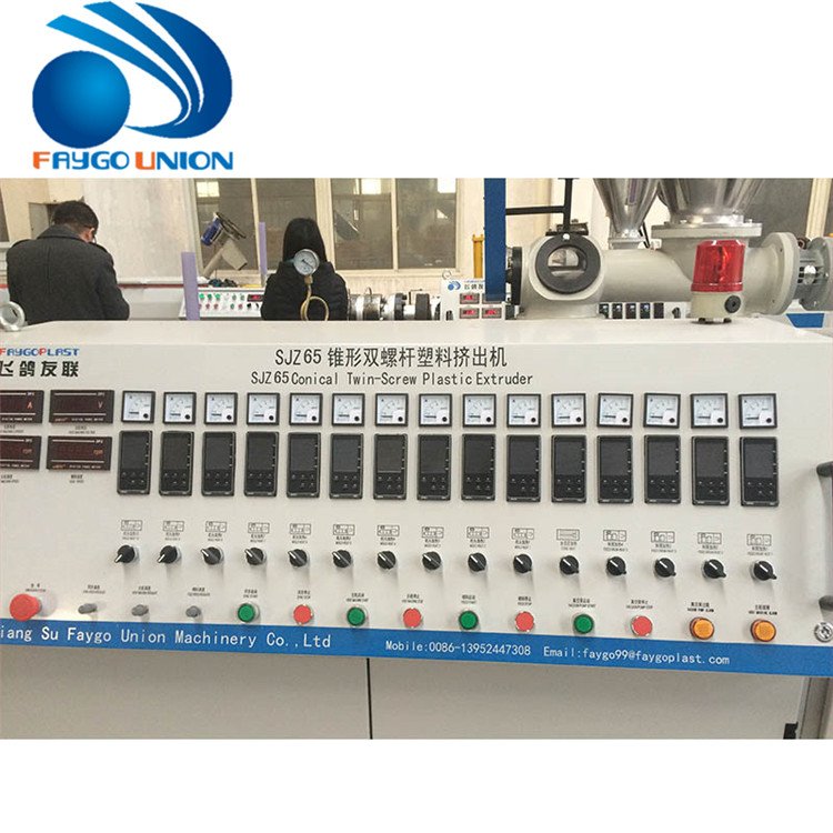 Faygo Union Twin Screw Extruder PVC PP PE PET Pipe Profile Making Machines