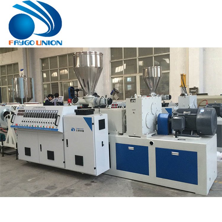Faygo Union Twin Screw Extruder PVC PP PE PET Pipe Profile Making Machines